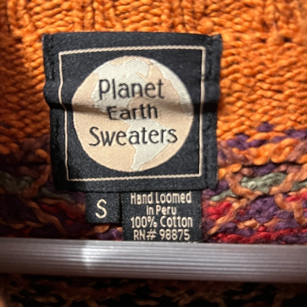 Planet Earth Fair Isle Zip-Up Cardigan – Size S - Picture 5 of 5